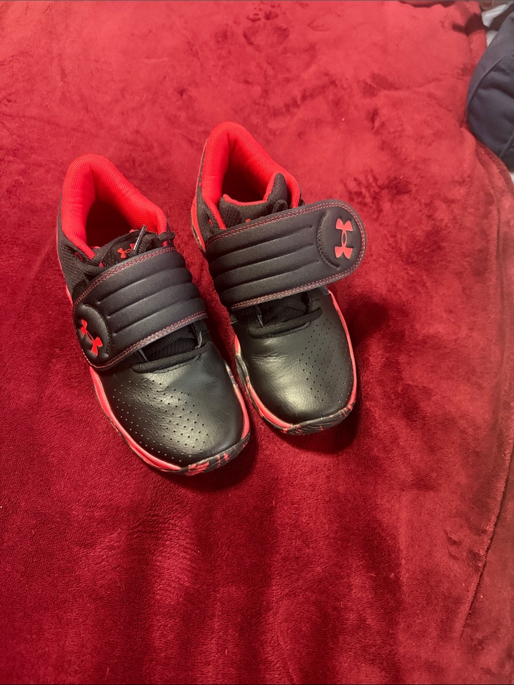 Under Armour Kids Black and Red lace up